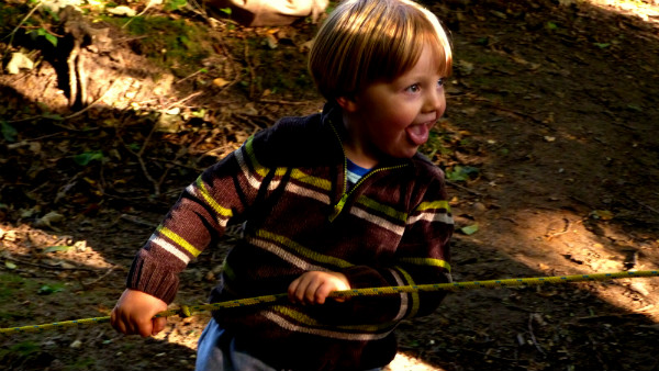 Child climbing slope