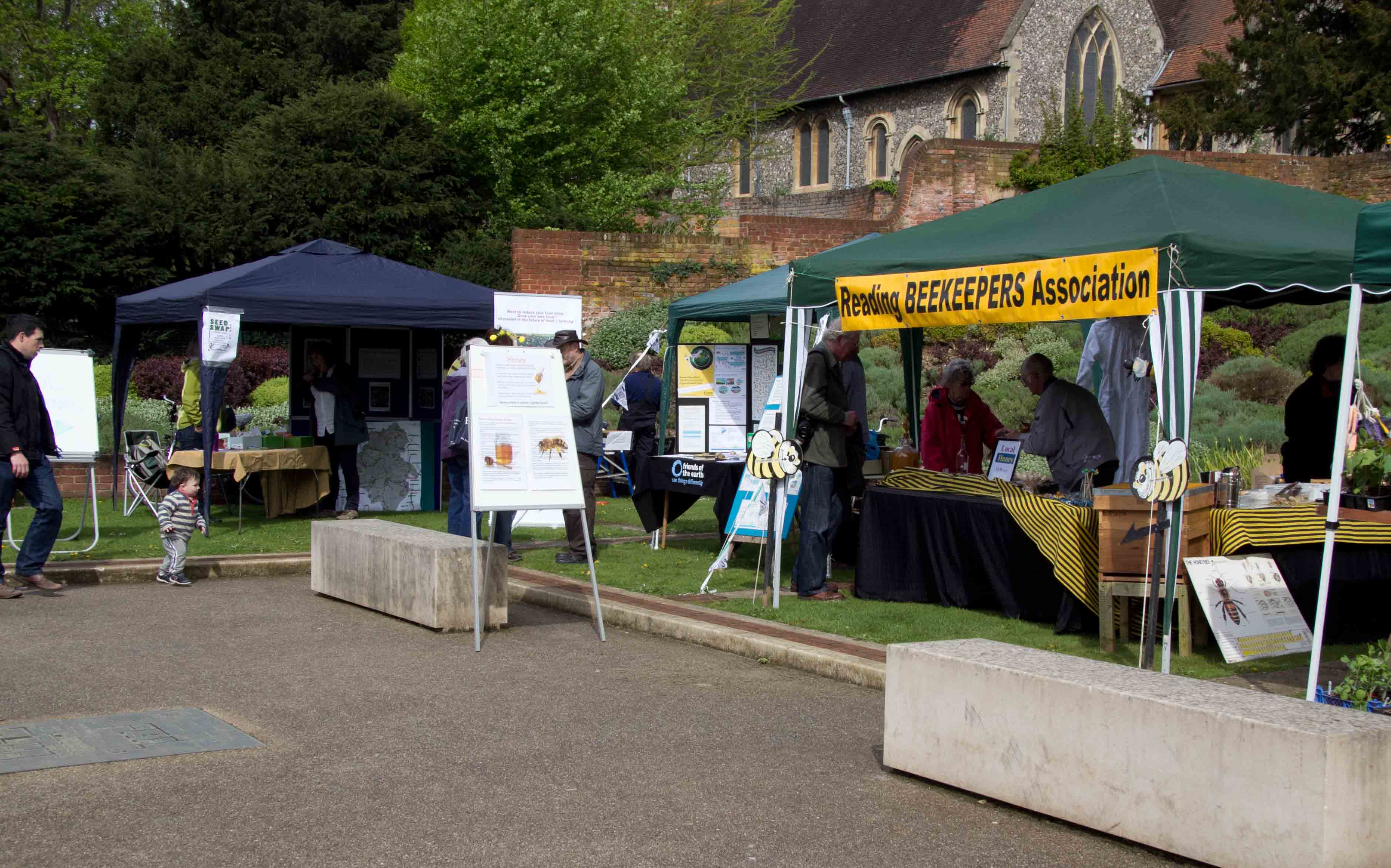 More stalls with that of Reading Beekeepers in foreground